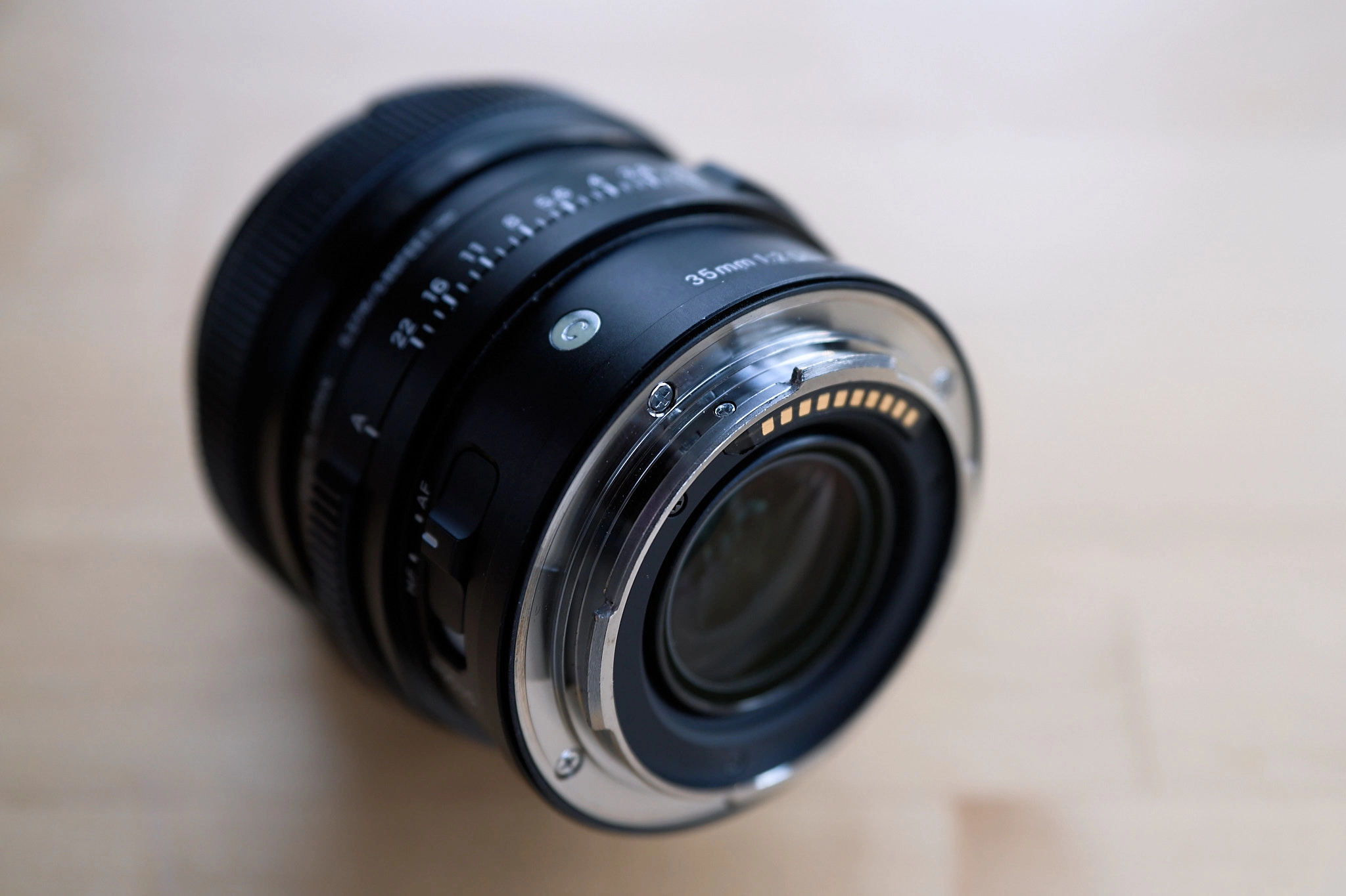 Sigma 35mm for L-mount from the mount side