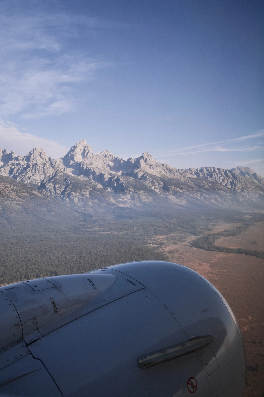 The Teton Range from the air